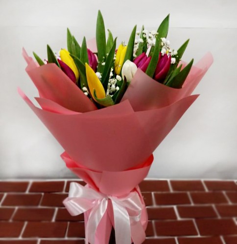Букет из 11 тюльпанов